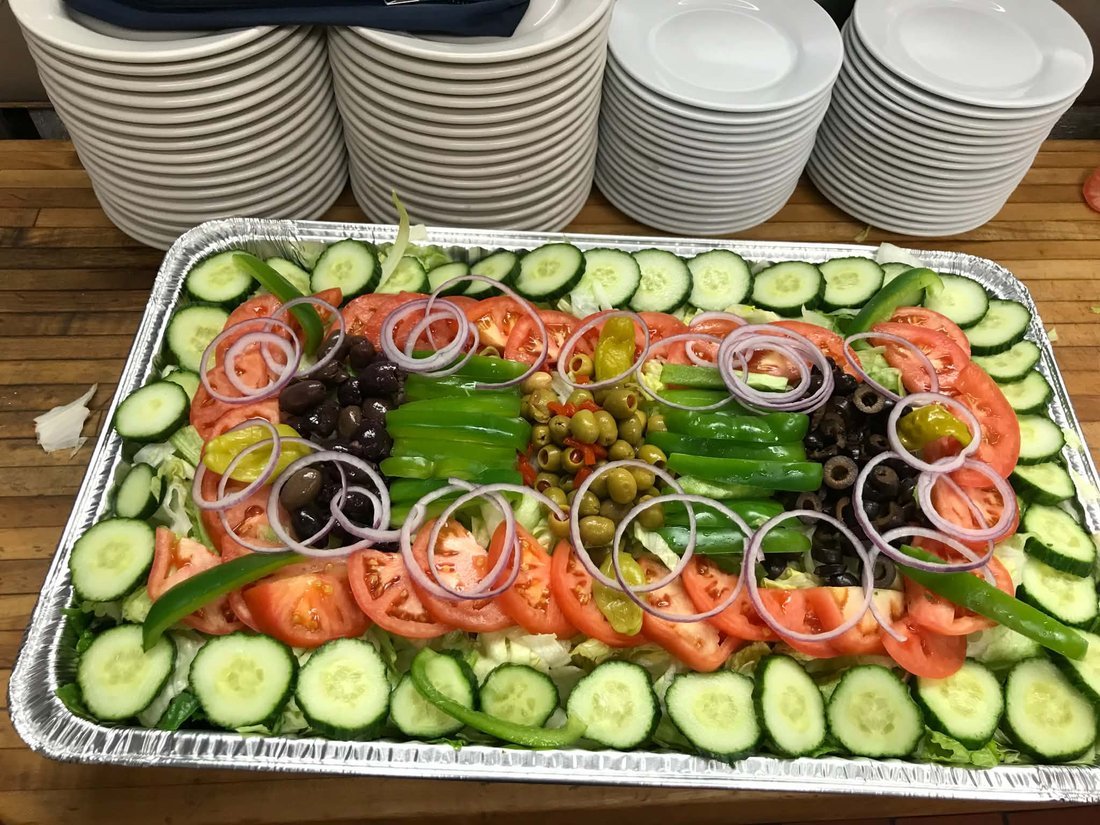 A garden salad tray